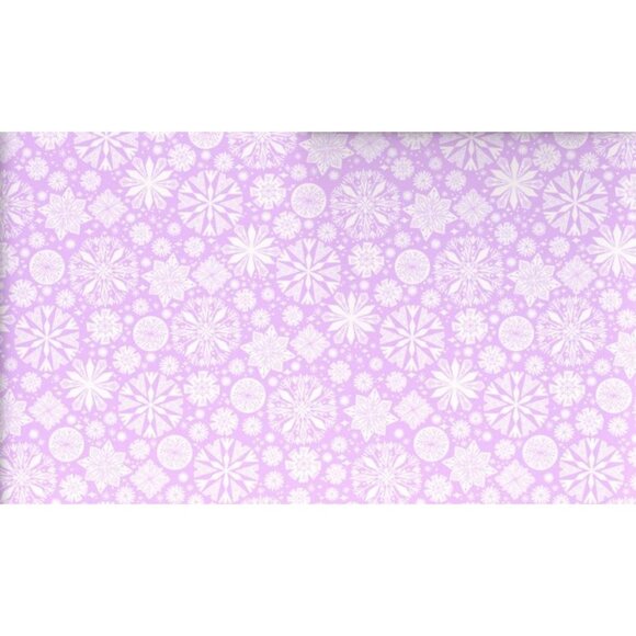 Hallmark Wrapping Paper Snowflakes on Lavender Pastel 35 sq ft Roll Holiday Gift - Picture 1 of 6